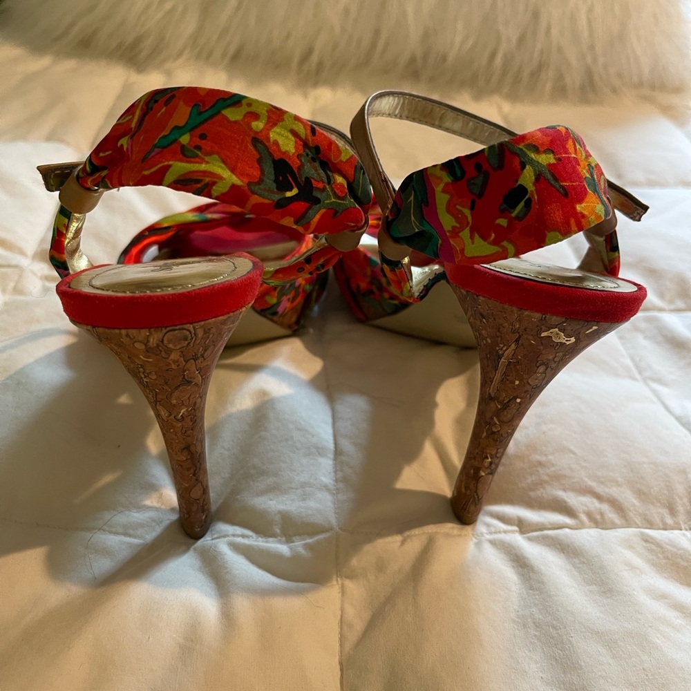 Style & Co. Red and Gold Heeled Sandals - Picture 5 of 7